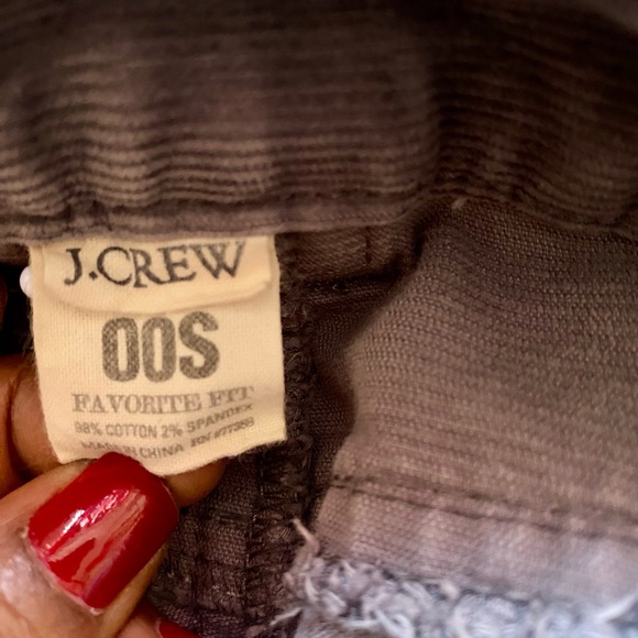 J. Crew Gray Favorite fit corduroy pants, size 00S - Picture 7 of 12